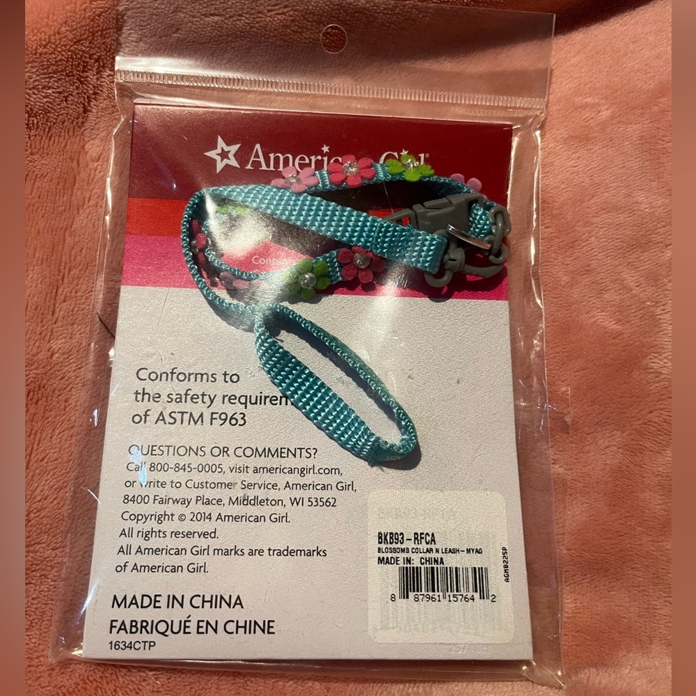 American Girl Doll Blossoms collar & leash set